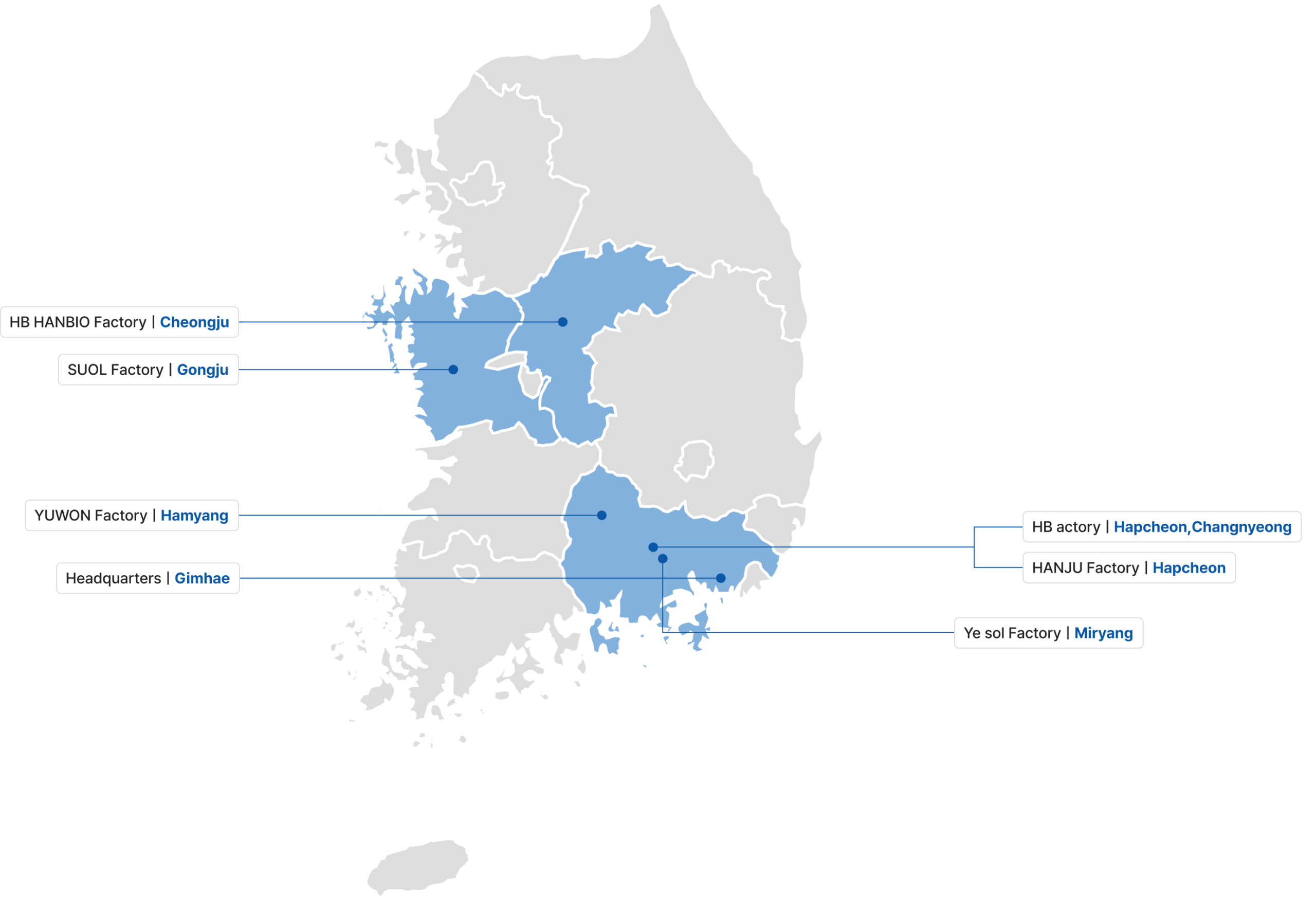 Domestic offices and plants map