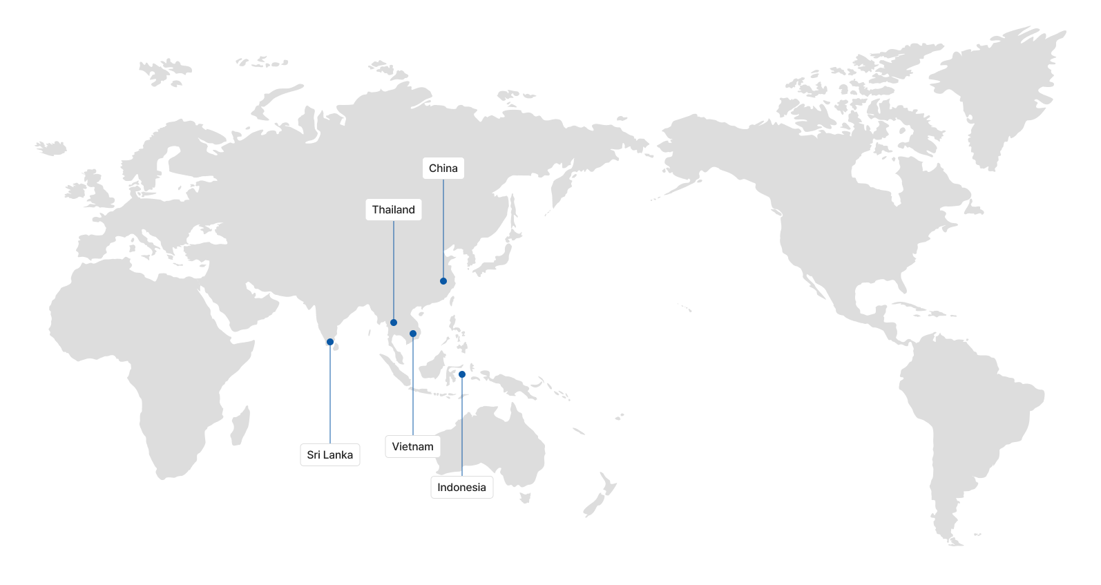 International offices and plants map